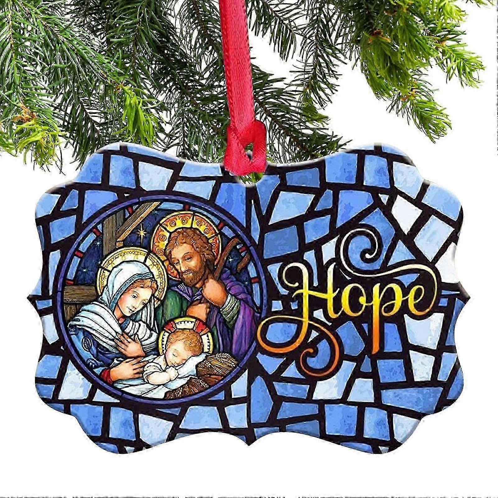 Acrylic Nativity Scene Ornament