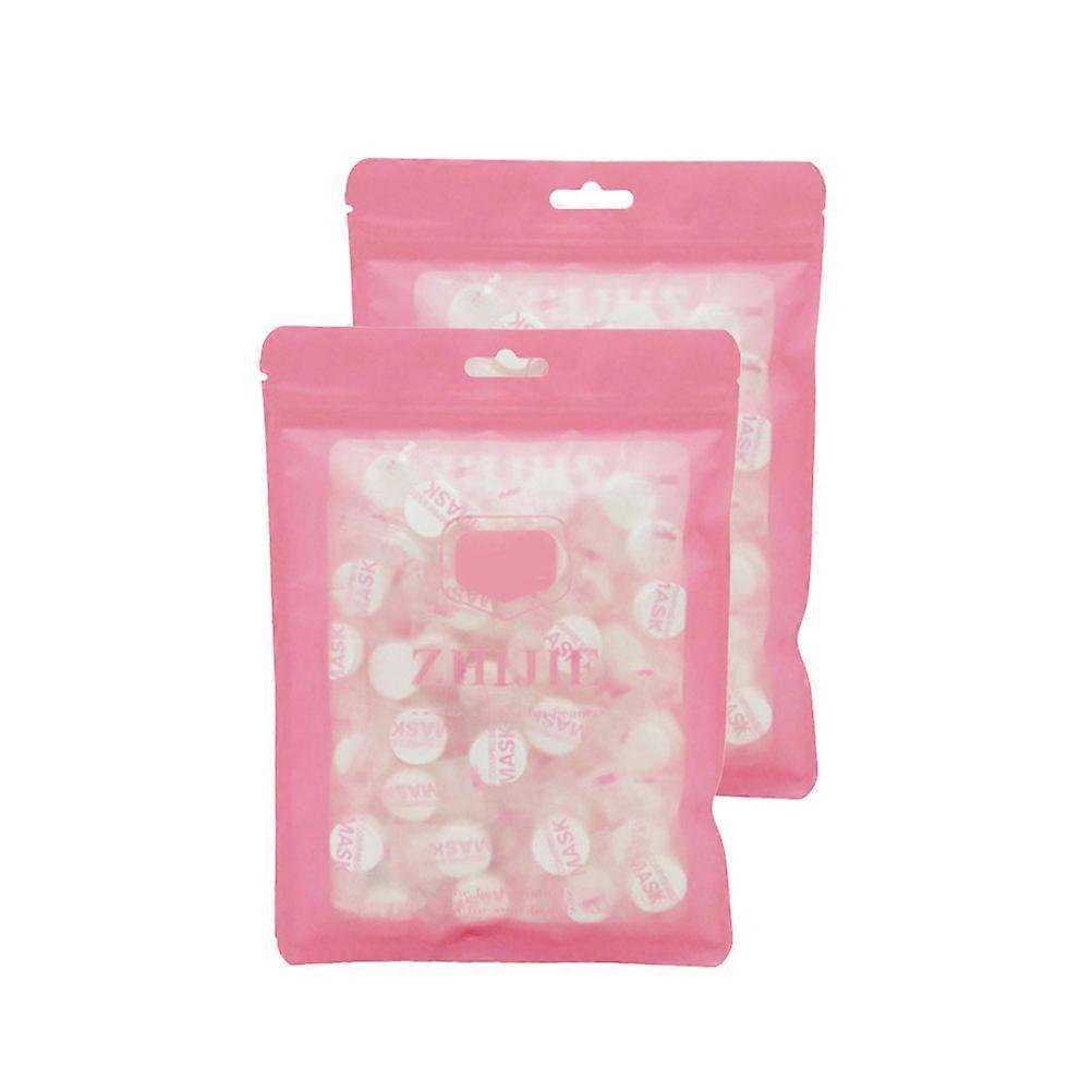 Lingettes nettoyantes pour le visage roses extensibles, masque compressif en papier, 200 pièces