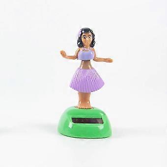 Solar Powered Hawaiian Dancing Figurine, ABS Material, No Battery Needed, Moving Arms Hips 10cm Tall