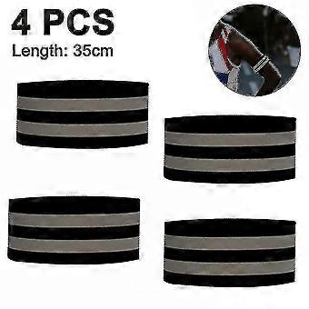 Reflective Bands, 4-Pack, Elastic Safety Webbing for Arms Wrists Ankles and Legs, Night Safety Gear