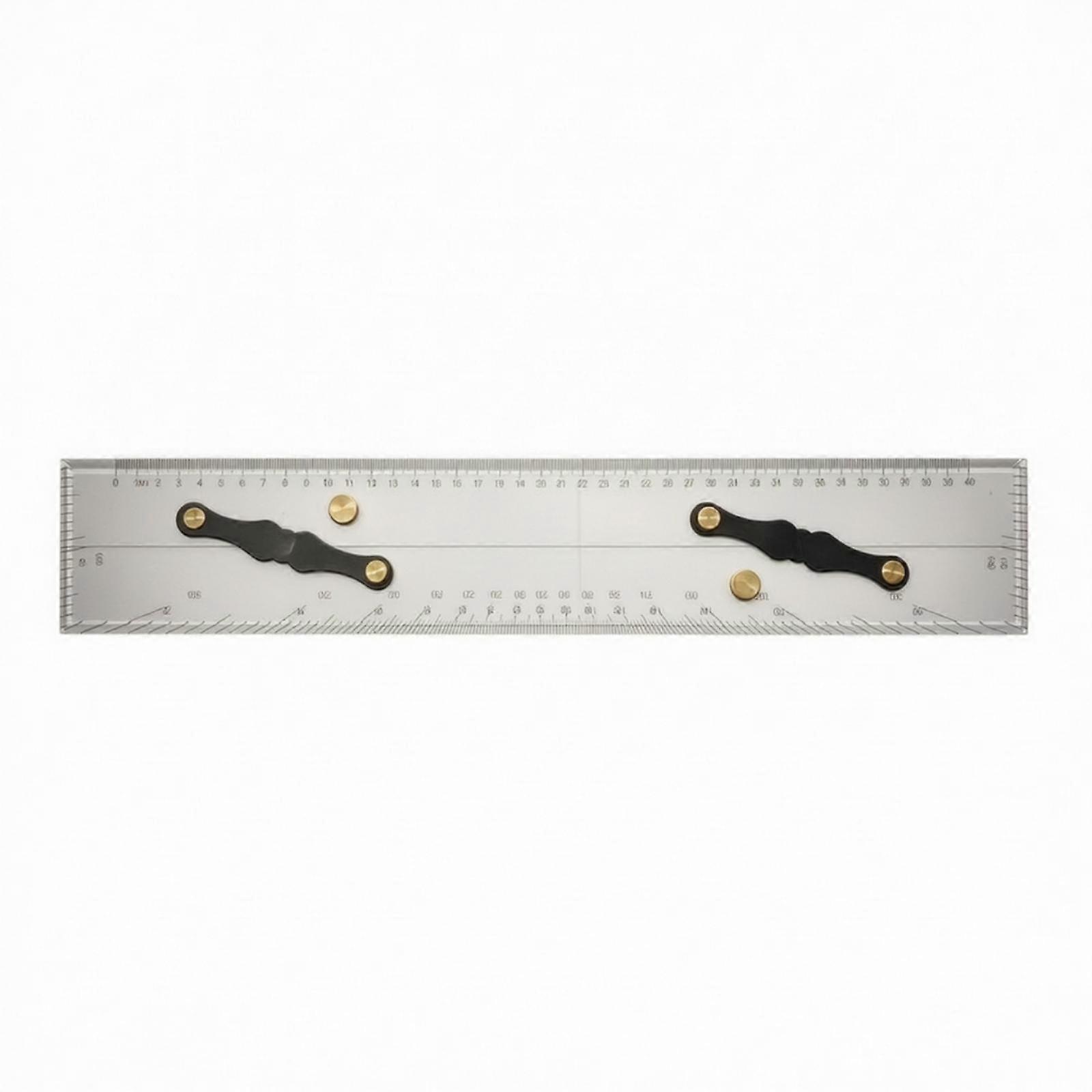 Acrylic Navigation Parallel Ruler | Transparent, Parallel Ruler with Brass Links