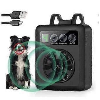 Ultrasonic Dog Bark Deterrent Device, Matte Black — Easy-to-Clean for Pet Comfort