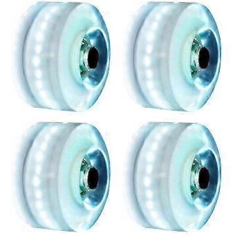 4 light up wheels for roller skates, light up wheels, suitable for double row skating and skateboard-brnv