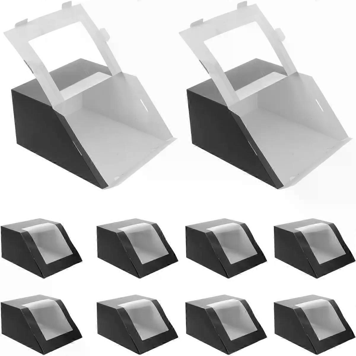 10pcs Baseball Hat Storage Boxes, Clear Window Hat Display Cases
