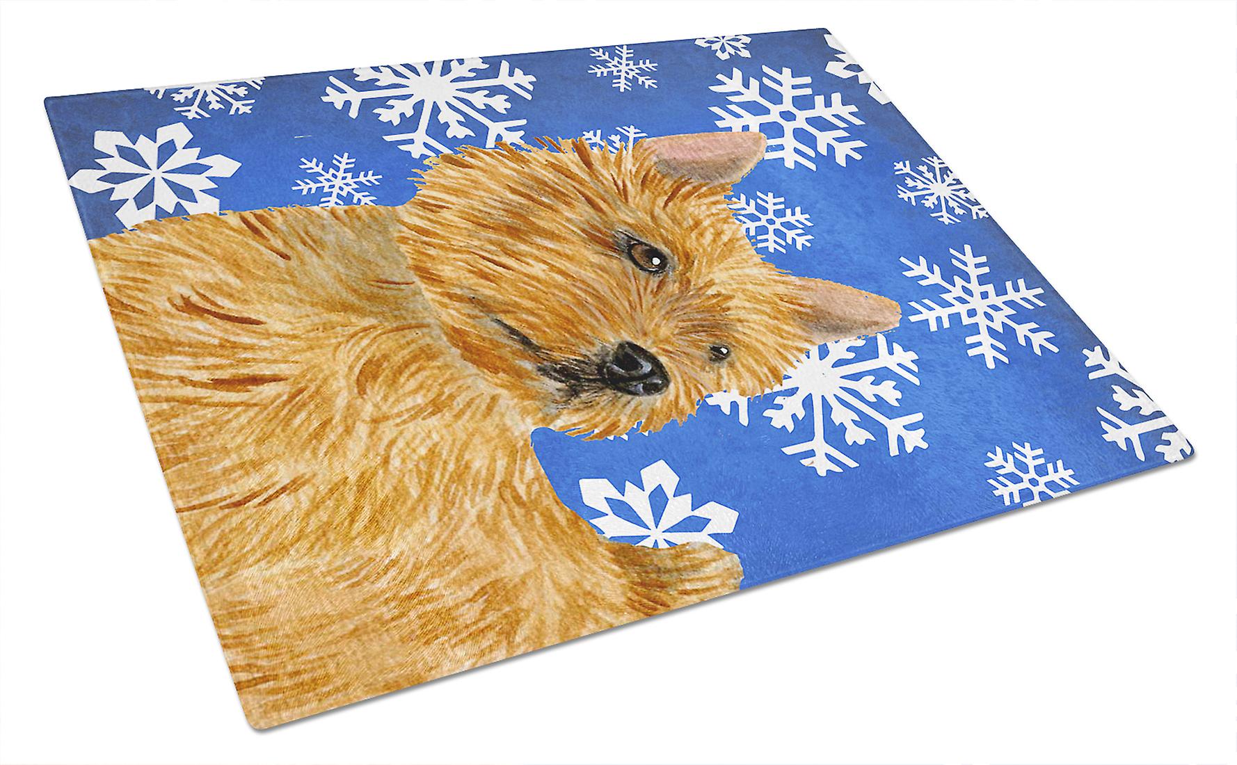 Caroline's Treasures Ornamenti Natalizi In Ceramica – Norwich Terrier Con Fiocchi Di Neve Rossi, 7,1 Cm, Personalizzabile - 2