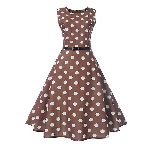 Hot-selling New Outlet Summer And Autumn Women's Retro Hepburn Style Waist And Slim Dress With Belt