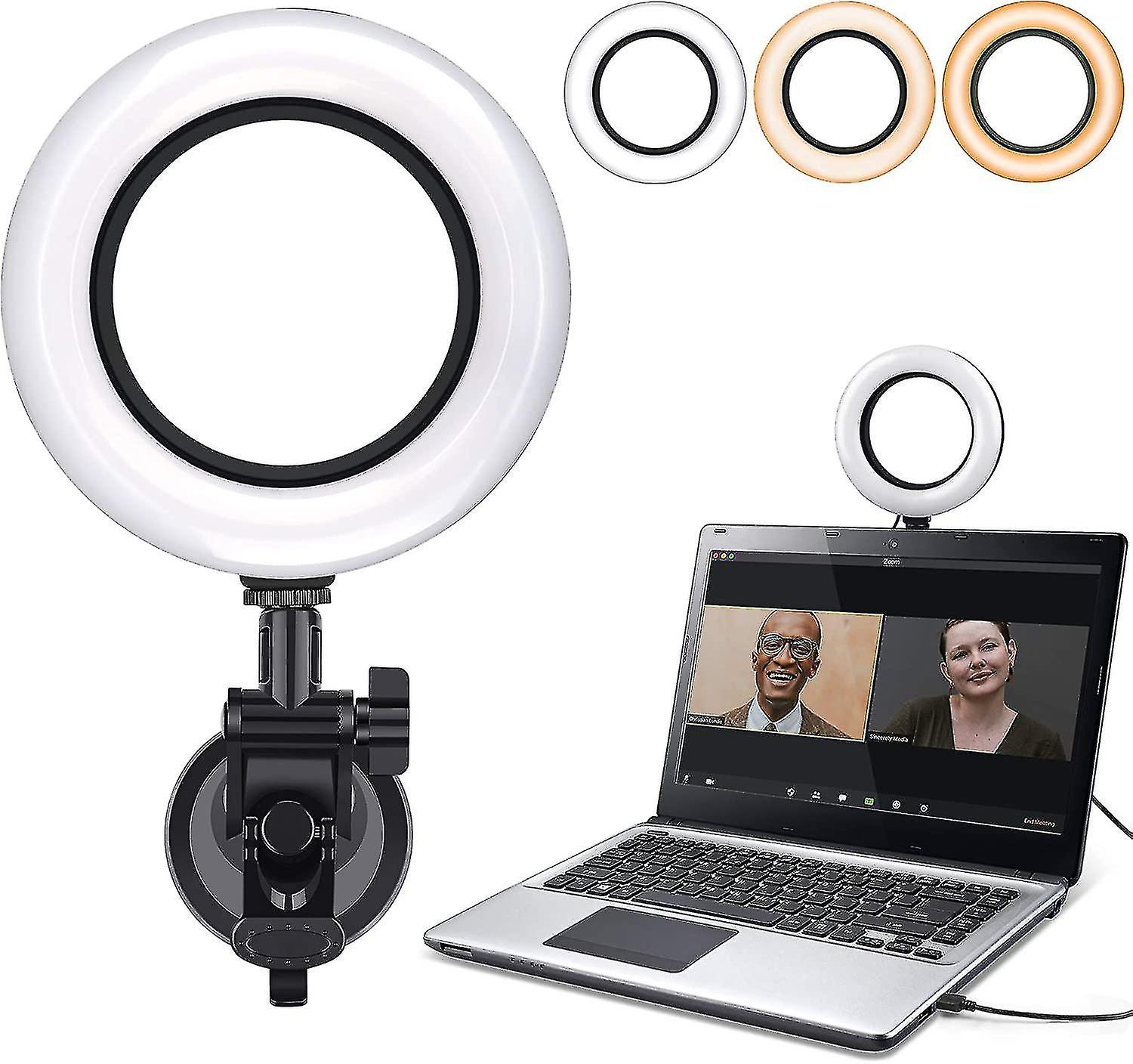 Video Conference Ing Kit,computer/laptop Moniter Led Video Dimmable 6500k Ring Compatible With Remote Wor, Call,