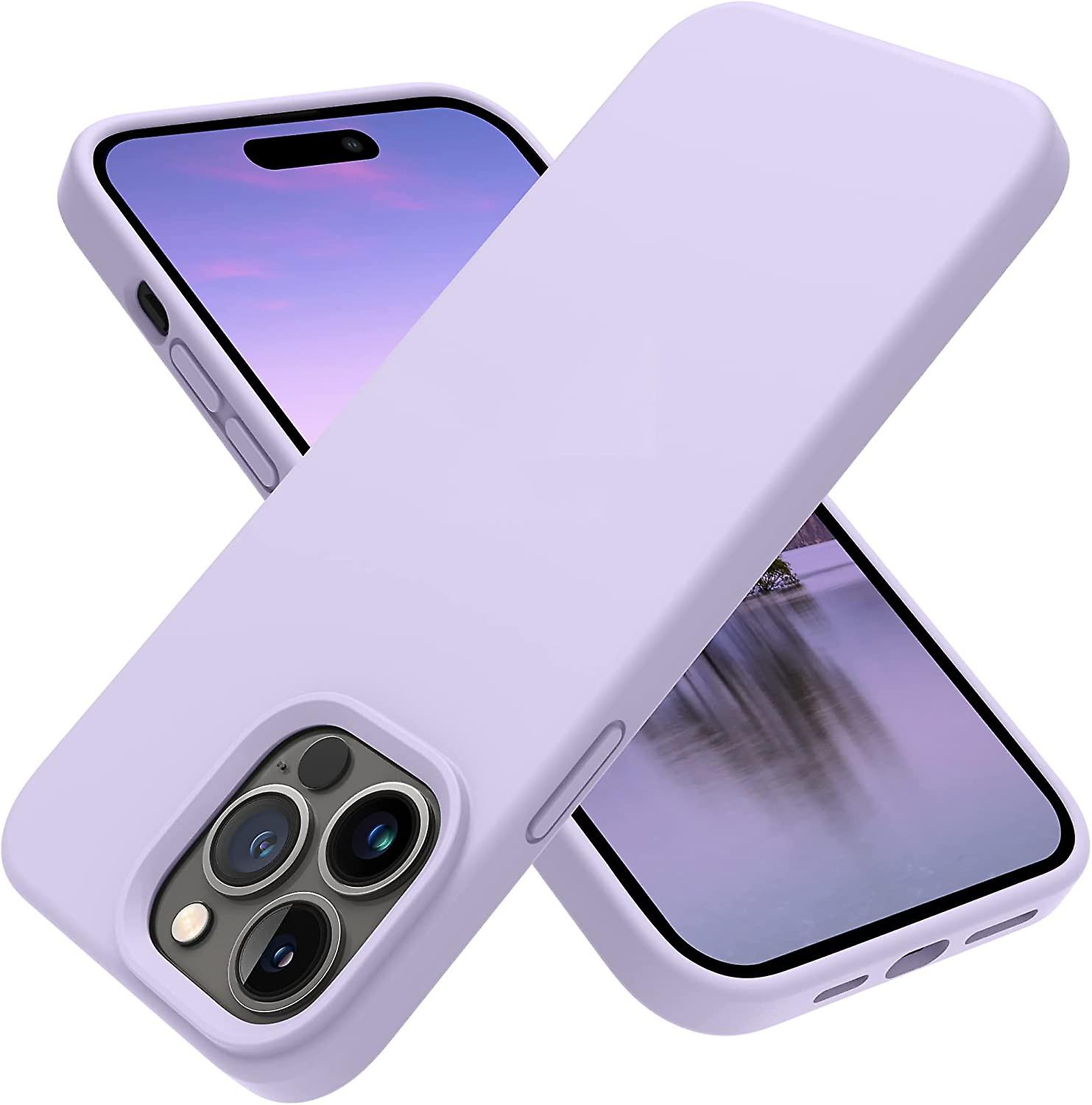 Projetado para iPhone 14 Pro Case, Capa de Telefone Fina Slim à Prova de Choque de Silicone para iPhone 14 Pro 6.1 polegadas (Cloud Mauve)