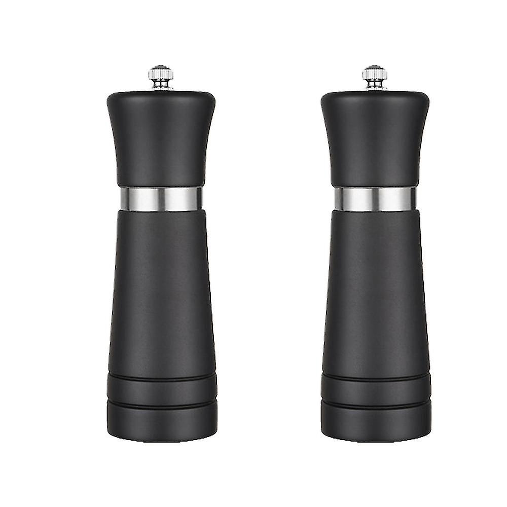 Salt And Pepper Grinders Refillable Set With Ceramic Mechanism,solid