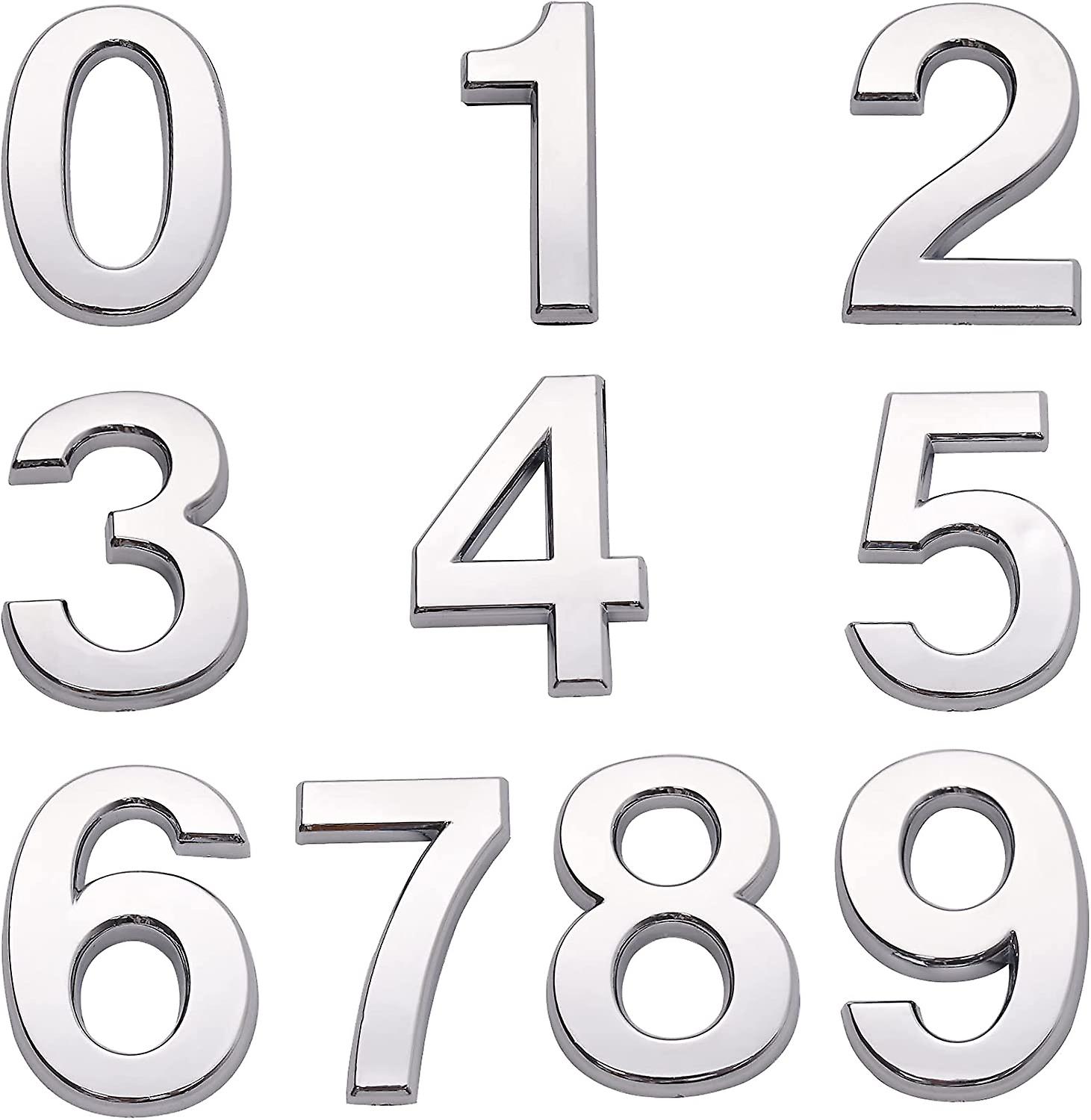 50*35*6mm door or mailbox number, suitable as house number for home, hotel, address plaque, sticker