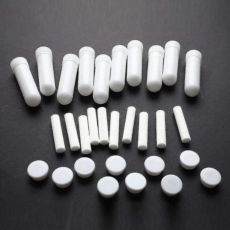 10 Set Inhaler Stick Essential Oil Aromatherapy White Nasal Inhaler Tubes Empty