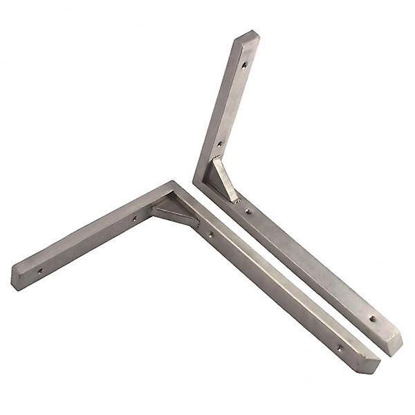 6x2 Pcs Stainless steel Triangular Corner Wall Shelf Bracket Holder 10 inch