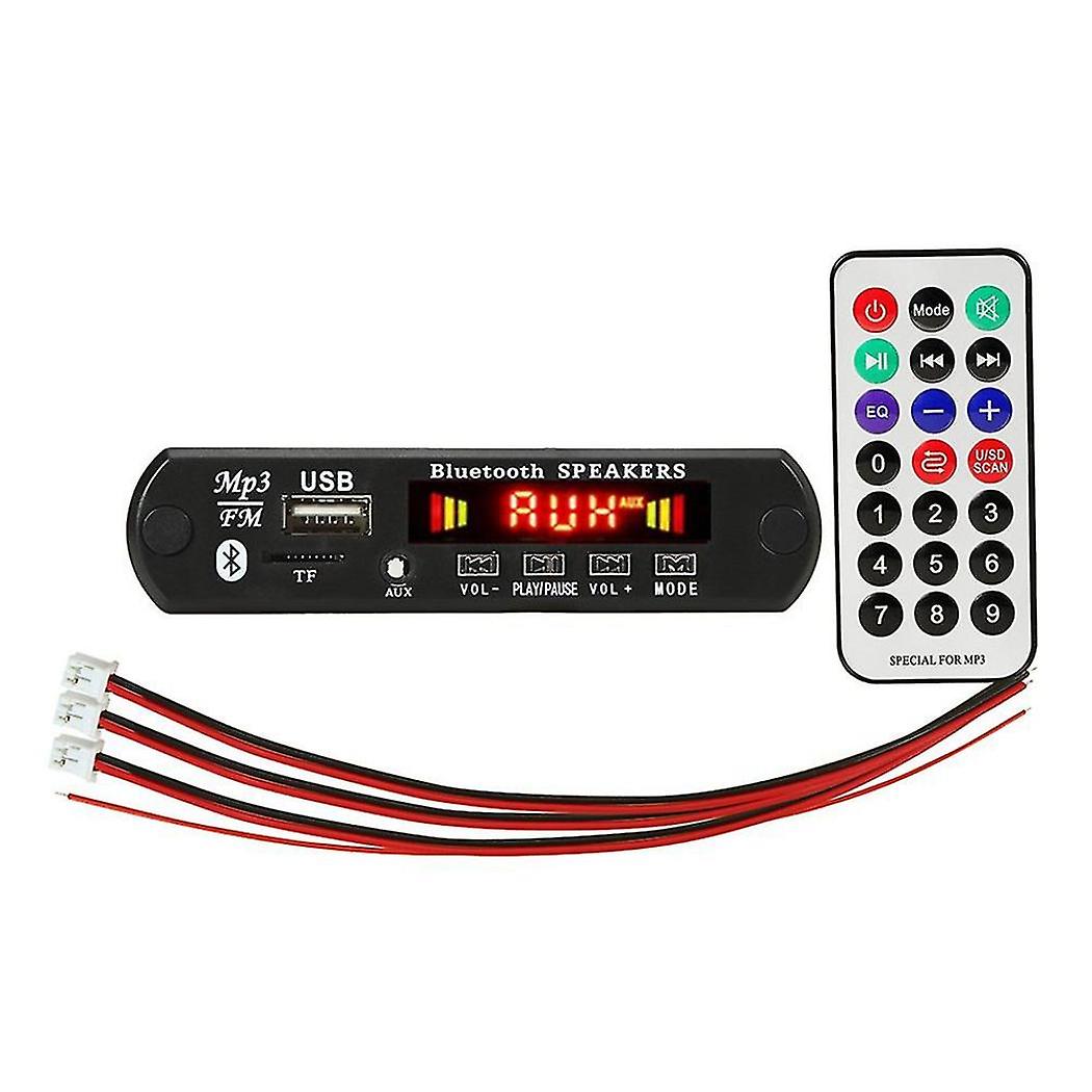 2x3w Amplifier Bluetooth 5.0 Mp3 Player Decoder Board Car Fm Radio Module Support Tf Usb Aux Handsfree Call Record
