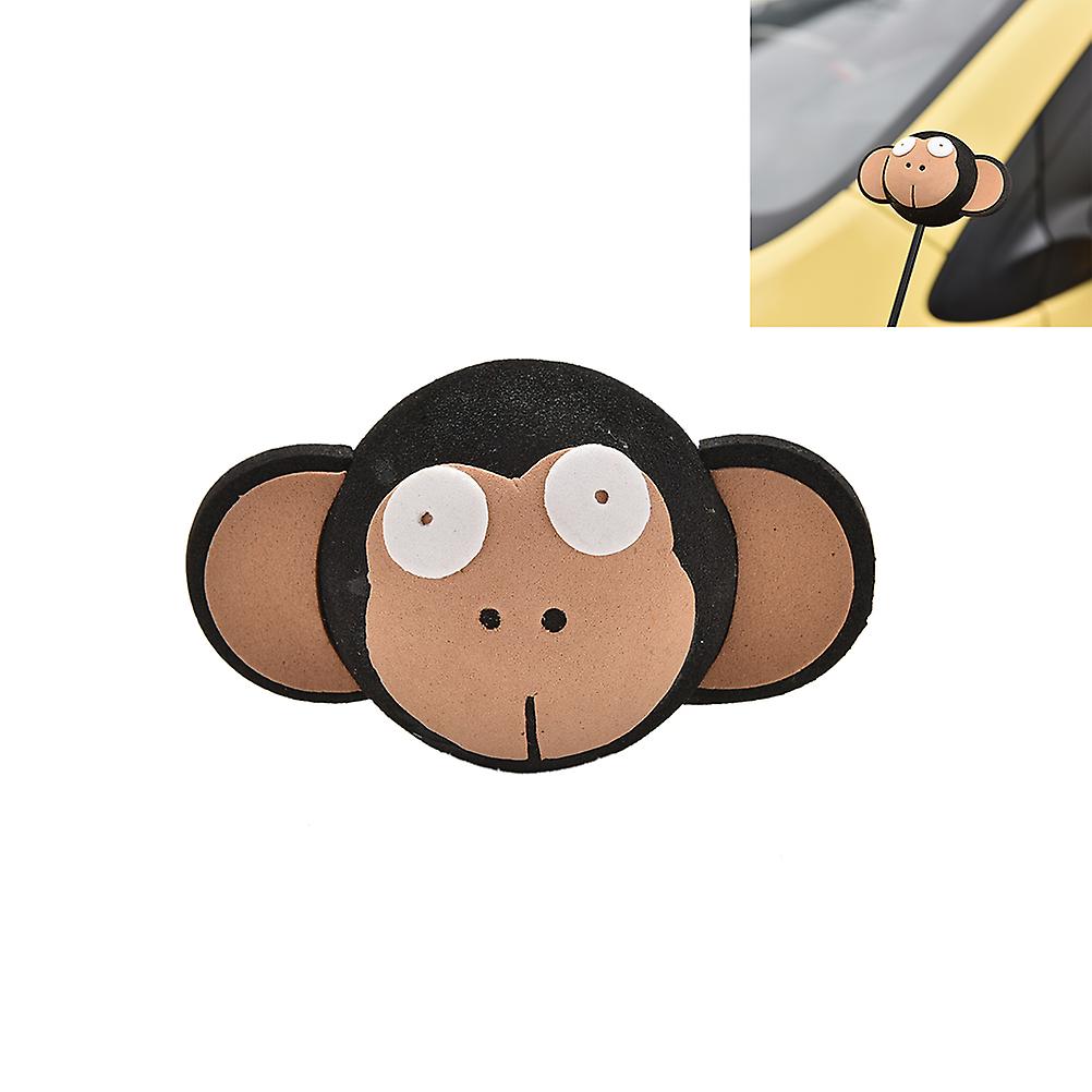 1 Pcs Cute Big Eyes Monkey Antenna Topper Eva Decorative Topper Balls For Car