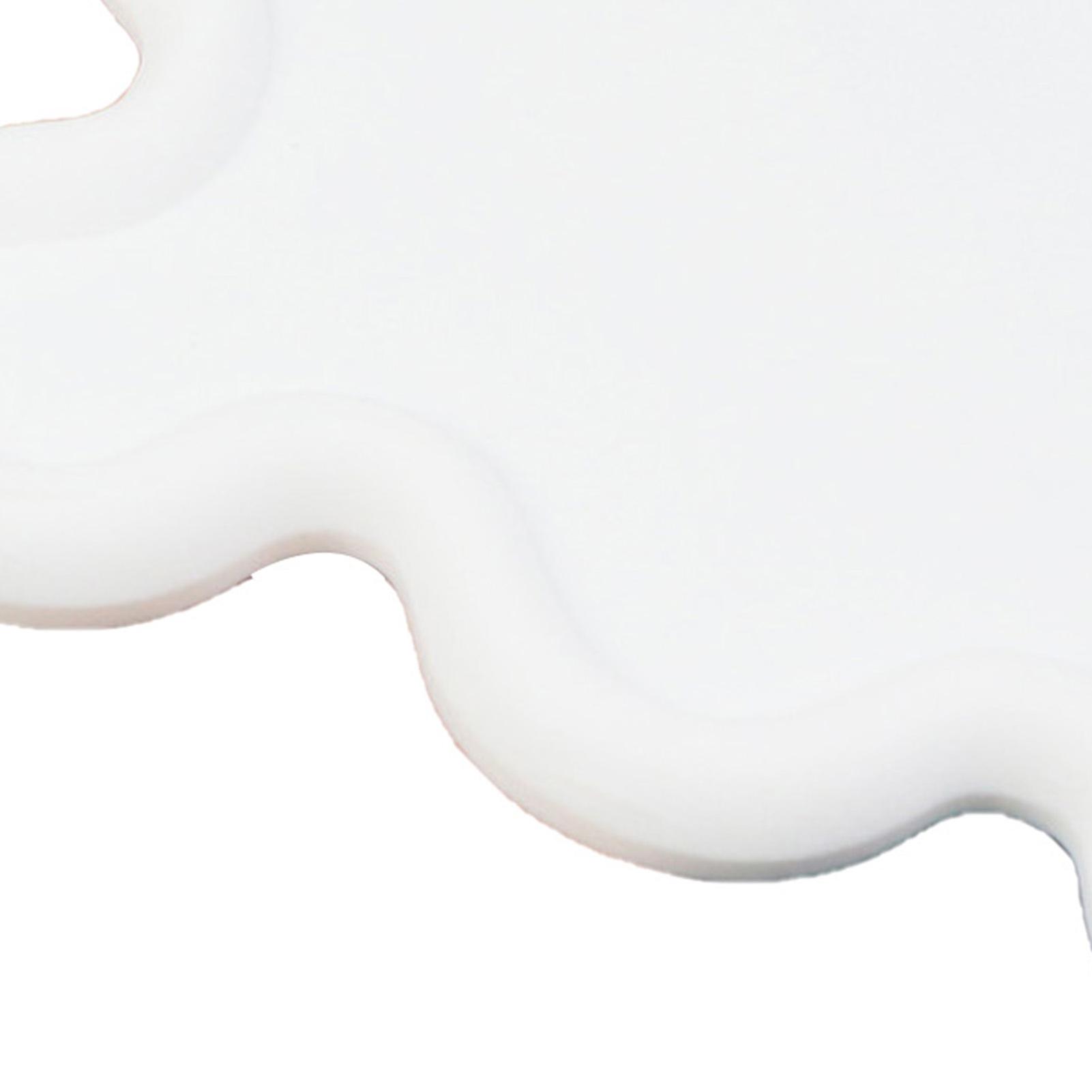 Cup Mat PVC Irregular Shape Heat Resisting Waterproof Household Bowl Mat for Kitchen White 