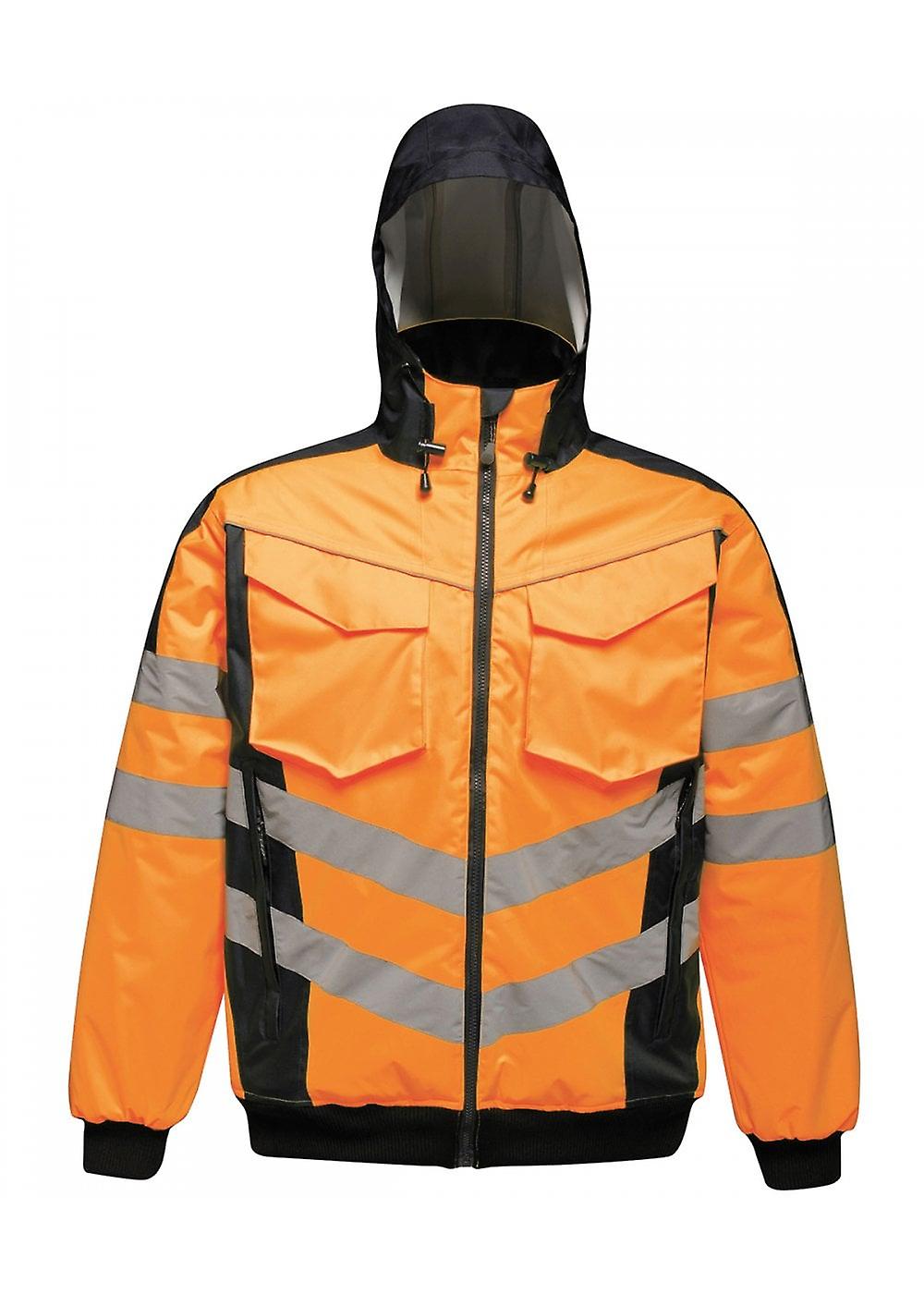Men's Regatta High Visibility High-Vis Waterproof Insulated Reflective Work Jacket TRA314