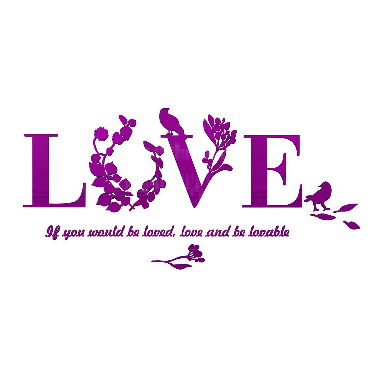 3D Effect Wall Sticker Romantic Three-dimensional Elegant Art Wall Decal for Home