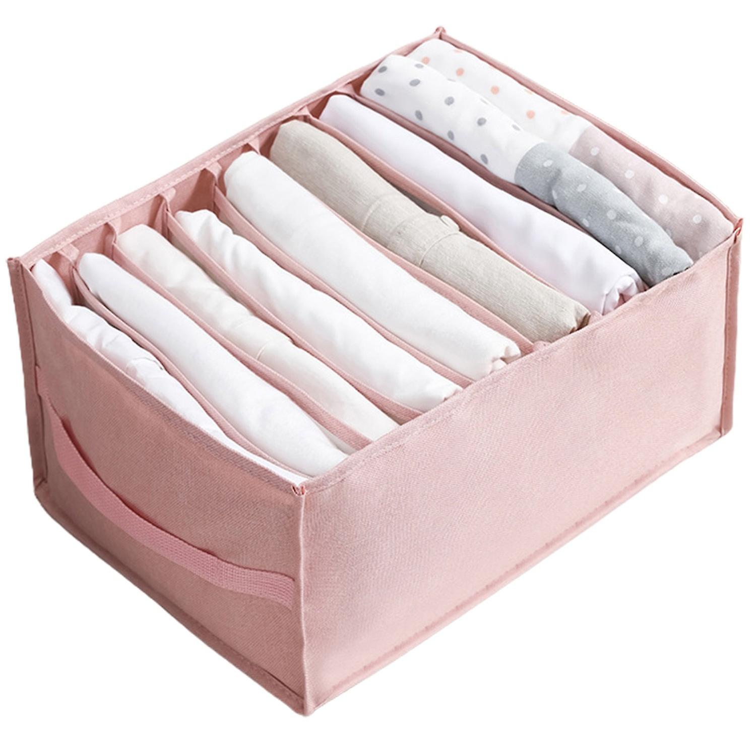 Multi-grids Wardrobe Organizer Moisture-proof Fabric Collapsible Underwear Drawer Organizer for Dorm