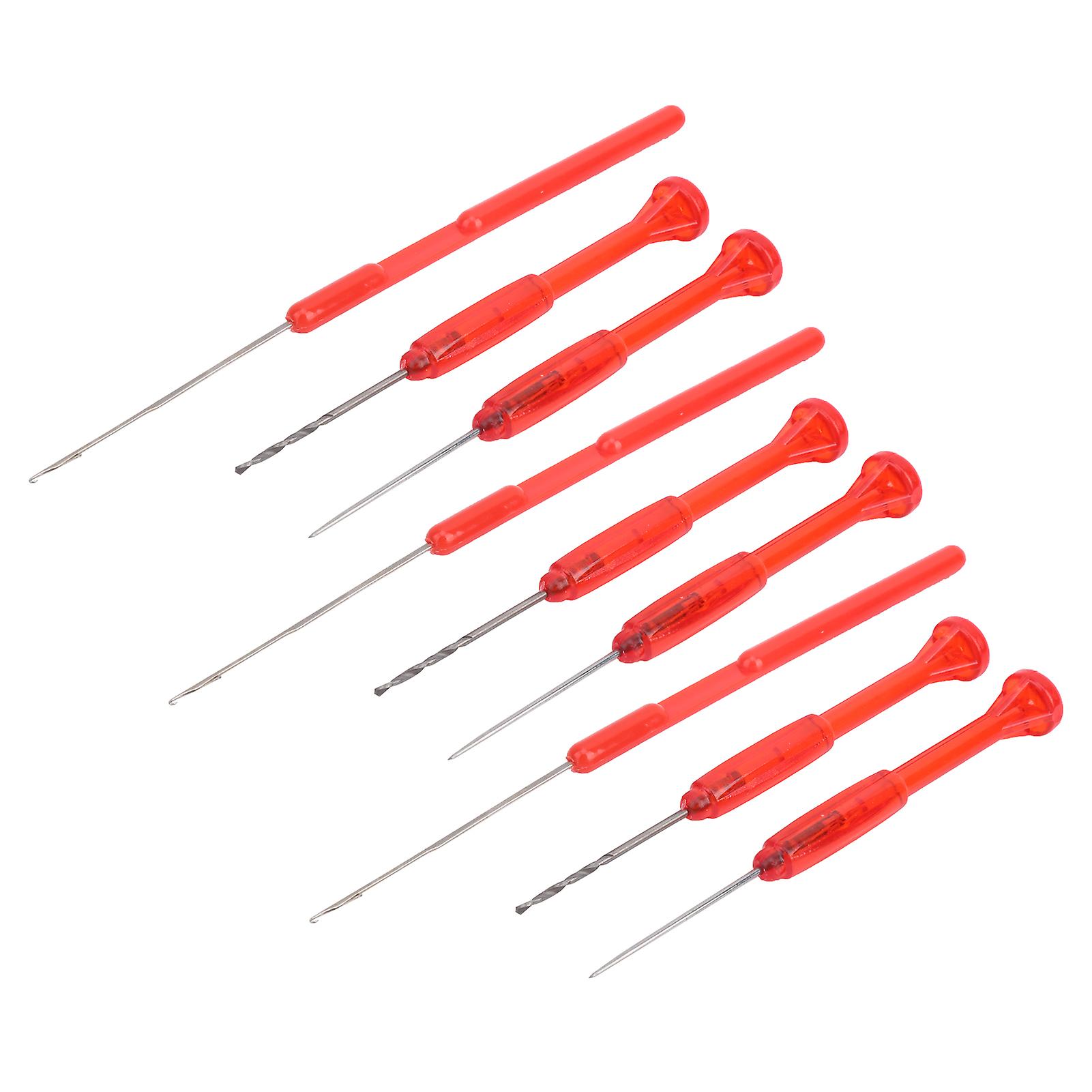 3Sets Stainless Steel Fishing Tackle Drill Hook Stringer Needles Combo Fishermen Fishing Tool