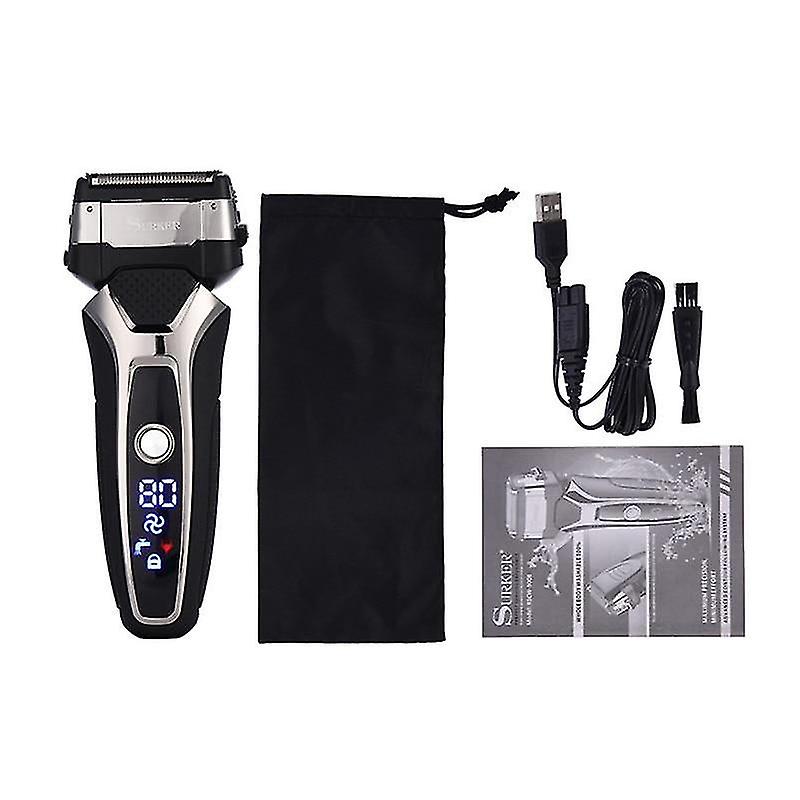 Electric Razors Stainless Steel Usb Rechargeable Electric Shaver 3d Triple Floating Blade
