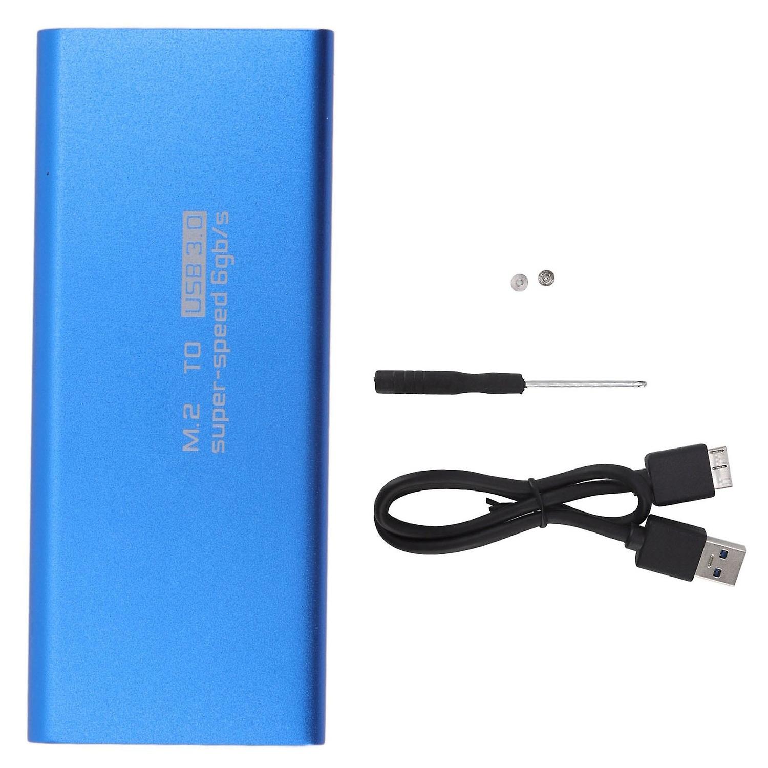 MSATA to USB3.0 Enclosure Adapter Case 6Gbps Blue MSATA SSD Adapter for 30x30mm 50x30mm External SSD