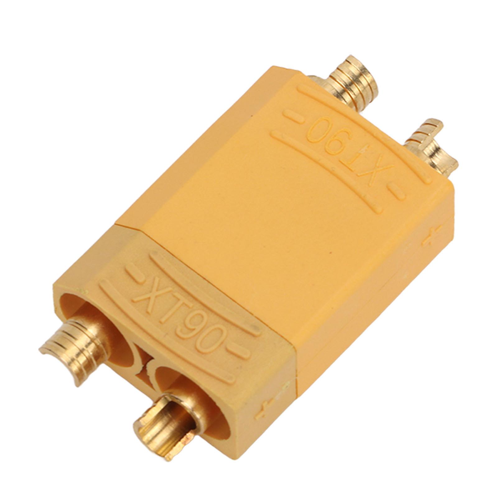 Connecteur XT90 réutilisable, mâle et femelle, stable, pour connecter des batteries et des contrôleurs électroniques de vitesse (ESC), jaune