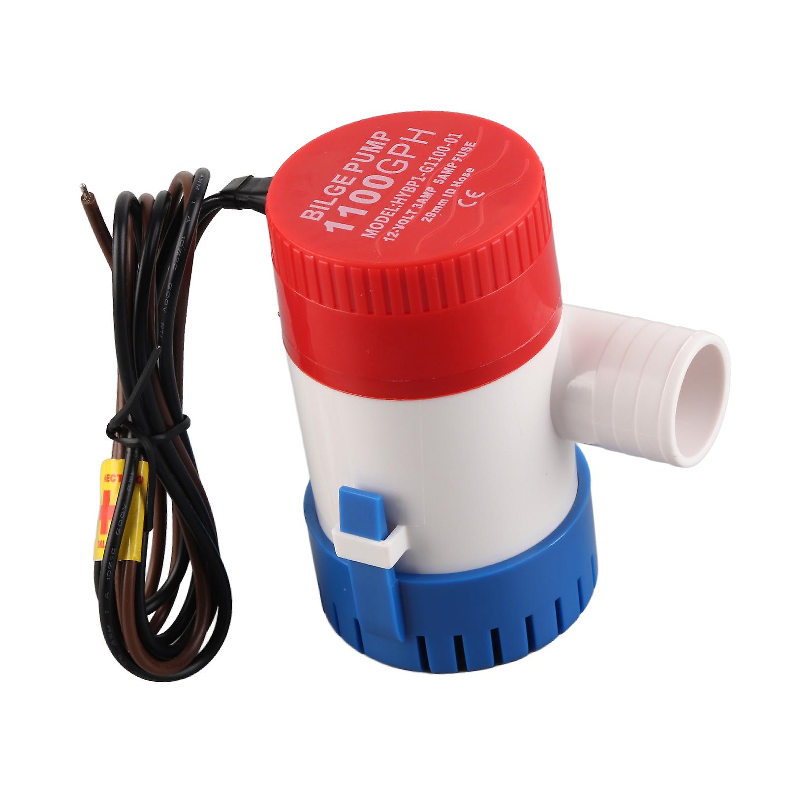 Compact 1100GPH Submersible Bilge Pump - Rustproof, Anti-Air Lock, Easy Clean