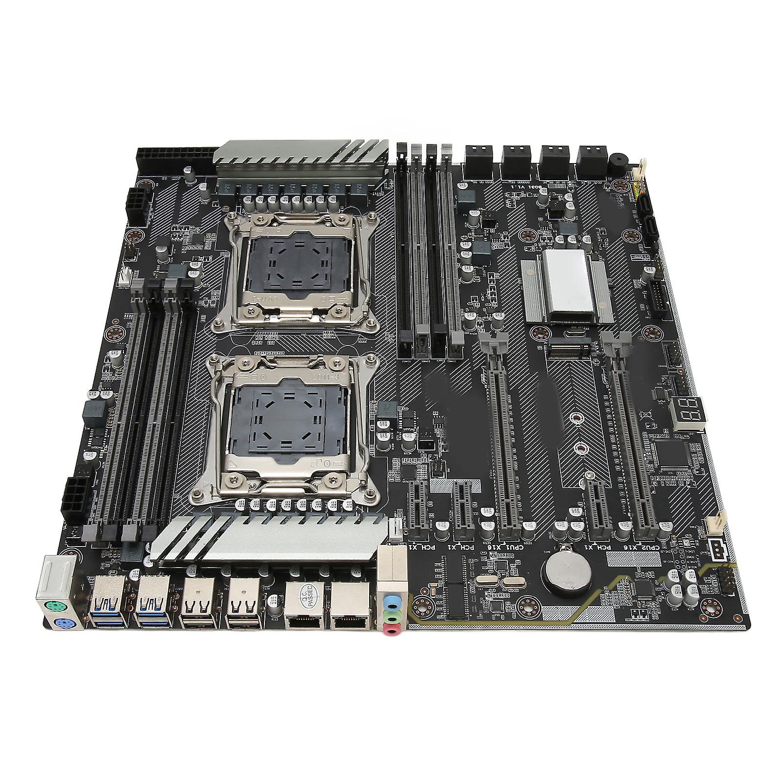 X99 DUAL F2 8 DDR4 Motherboard Support LGA2011 V3 V4 10 SATA3.0 M.2 NVME Interface E ATX Gaming Motherboard with 2 Gigabit NIC 