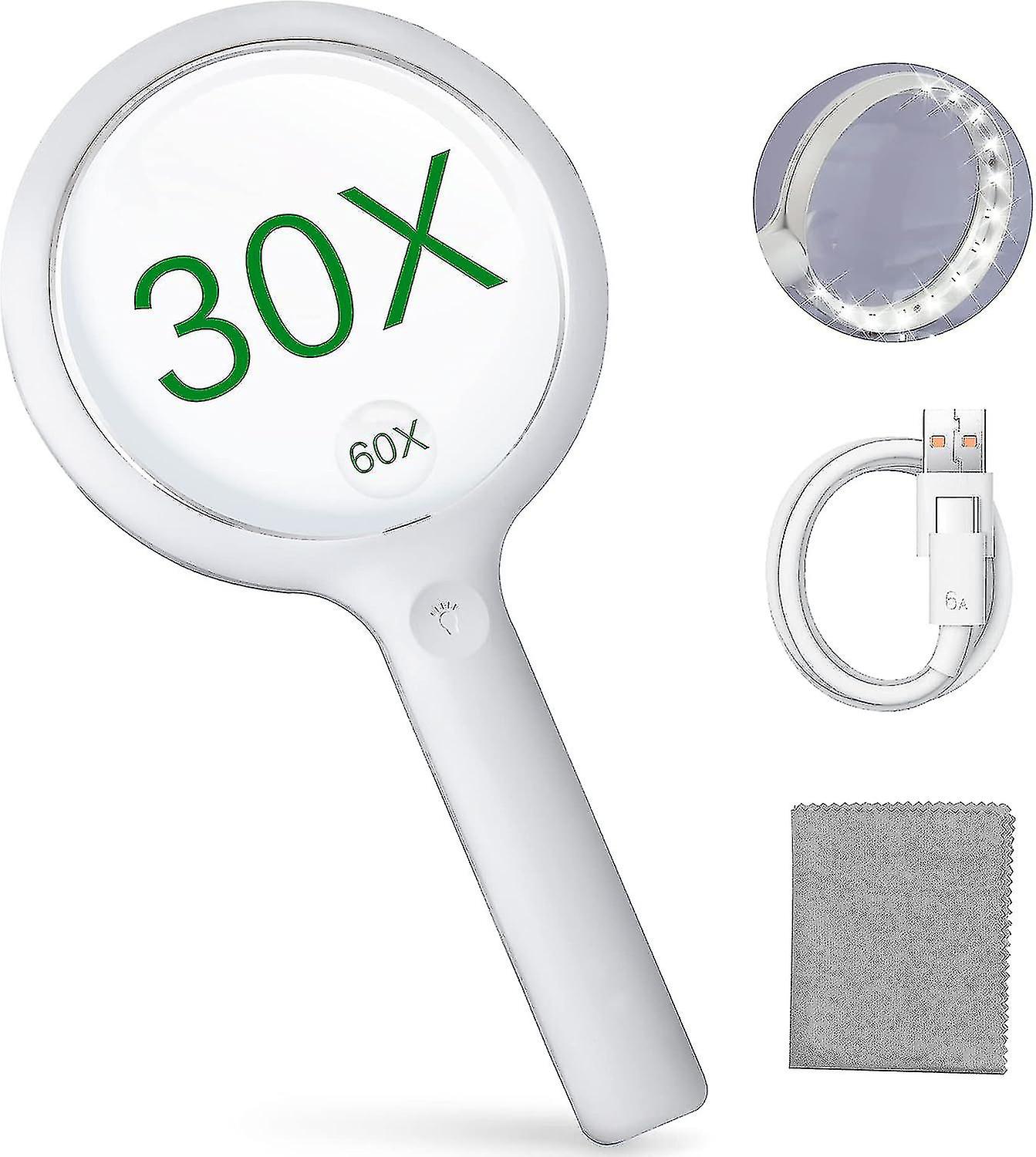 Dobíjecí Lupa, Osvětlená Lupa, 3 Režimy Svícení USB Dobíjecí Osvětlená Lupa, Osvětlená Lupa-YUHAO