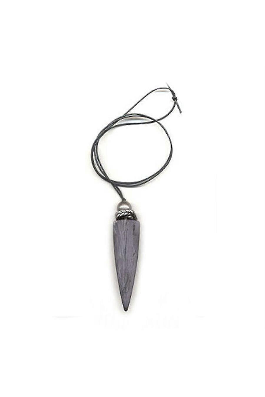 Necklace Triangle Black-grey 100cm - Gl00757