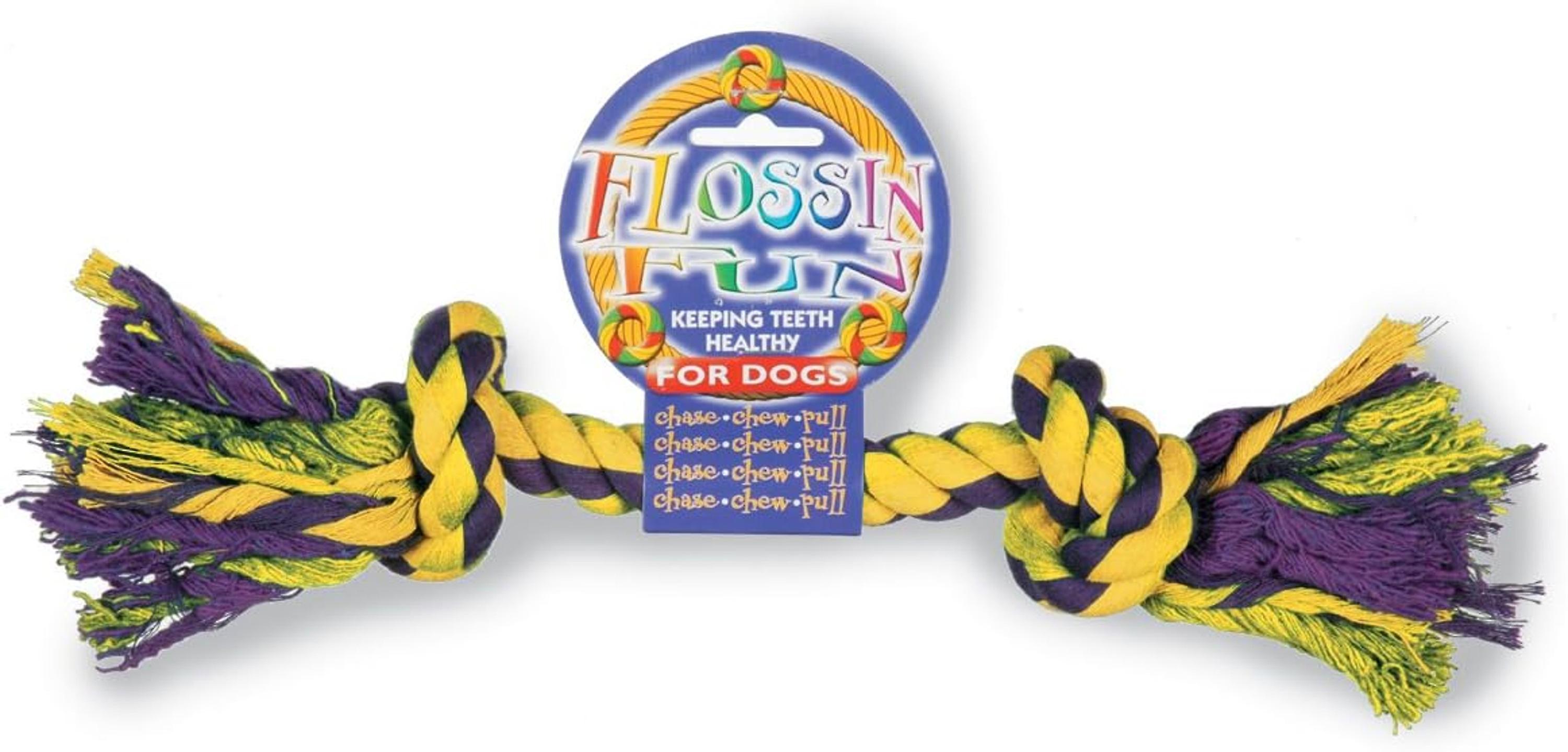 Happy Pet Flossin Fun 2 Knot Rope Chew Dog Toy Medium