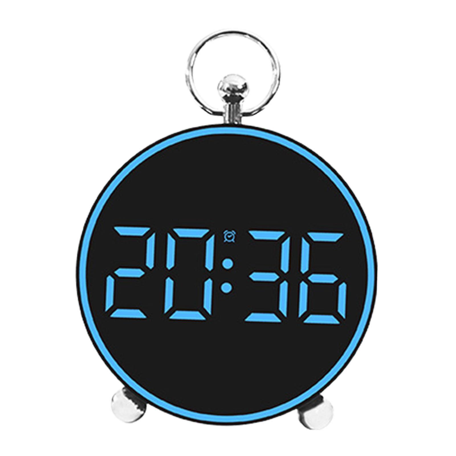 Digital Alarm Clock with Ambient Light Table Clock Tabletop Wall Hanging Calendar Temperature Display for Bedroom Living Room