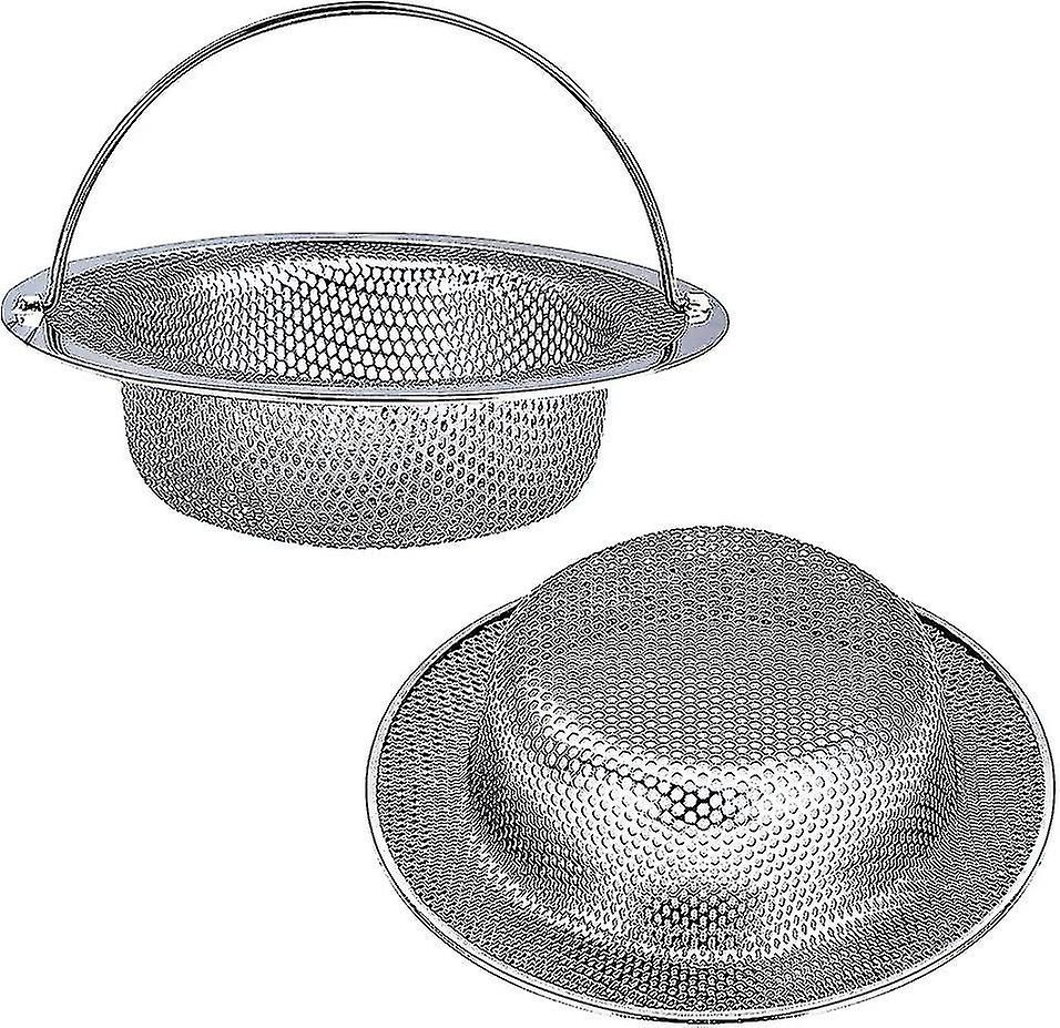 Kitchen Sink Strainer, 2-pack Sink Strainer Basket With Handle, 4.5" Diameter