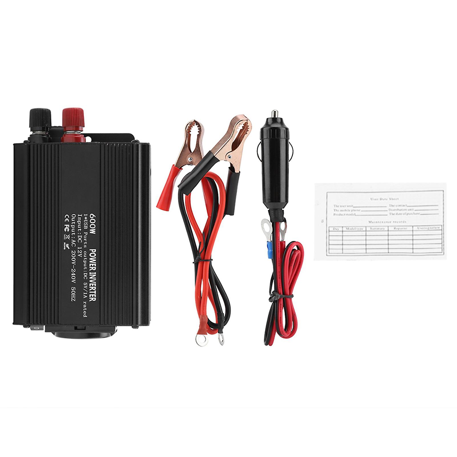 Correction Sine Wave Inverter 12V Converter 220V 600W Power Converter with Solar Panel