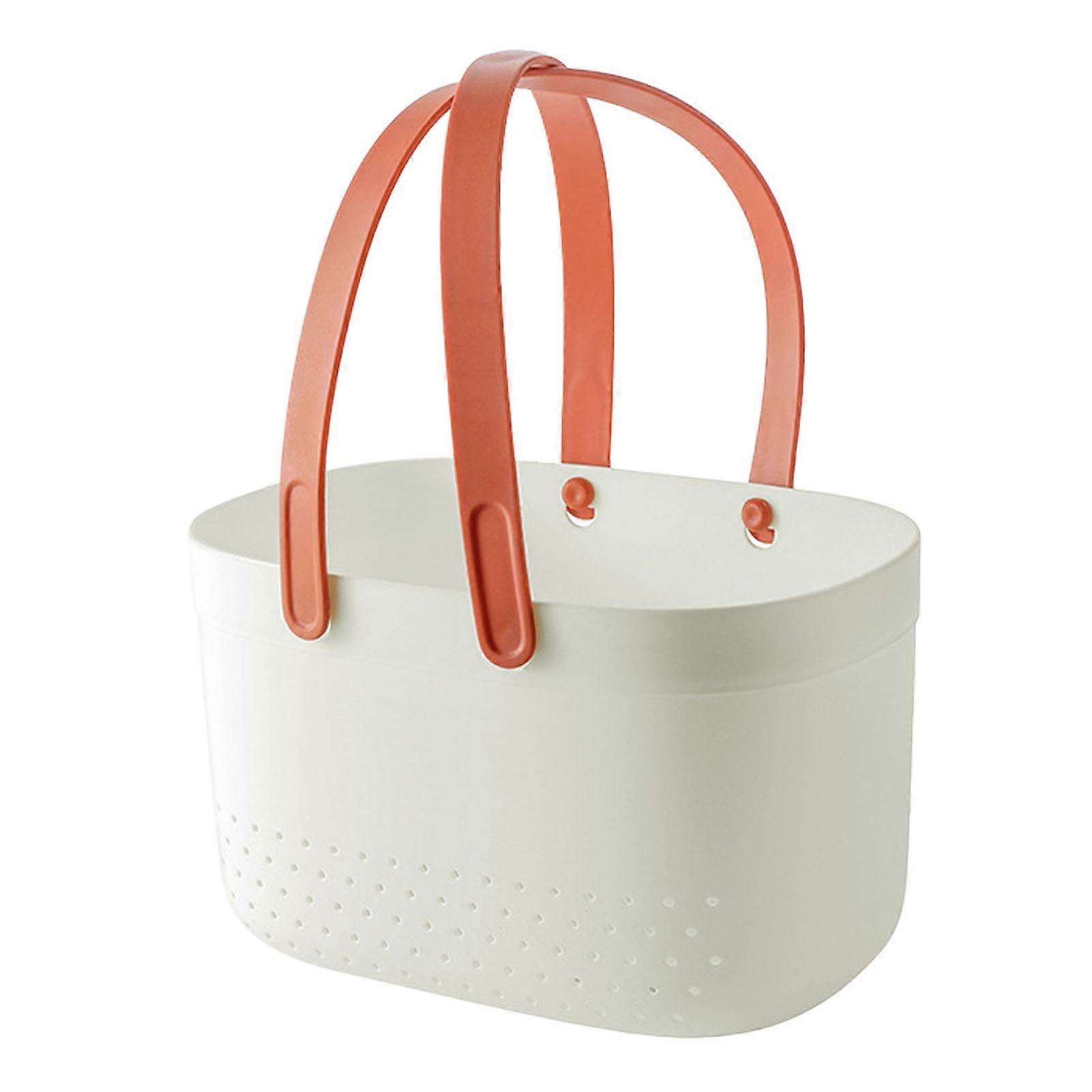 Handheld Storage Basket Multifunctional Large Capacity Portable Bath Storage Organizer for Clothes Towels