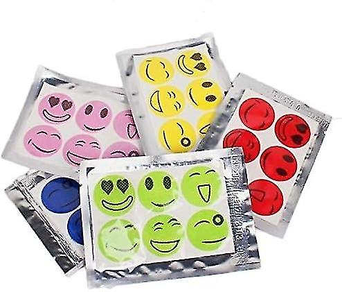 10 PCS Mosquito Stickers DIY Mosquito Repellant Stickers Patches Cartoon Smiling Smiling Repeller Re