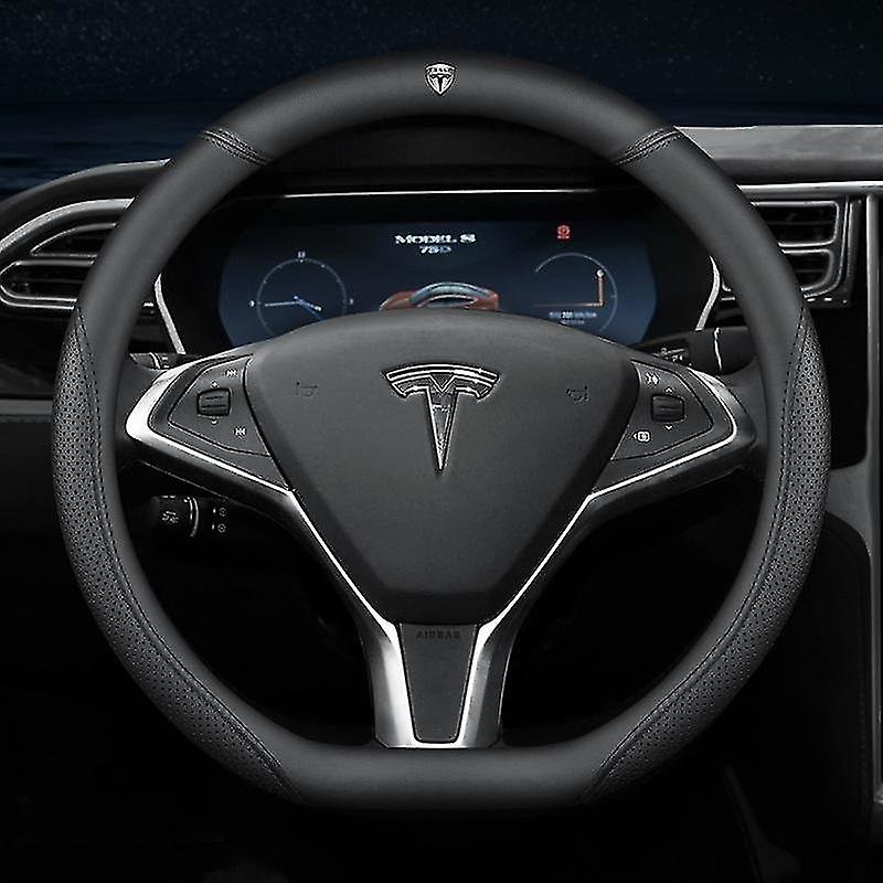 Anwendbar auf Tesla Model3 / y / modelx / s Lenkradabdeckung - Tesla Special D-Form (schwarze Linie) 