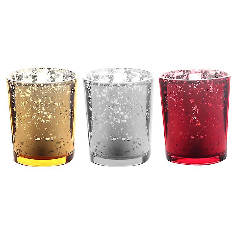 3pcs Glass Cup Candlestick