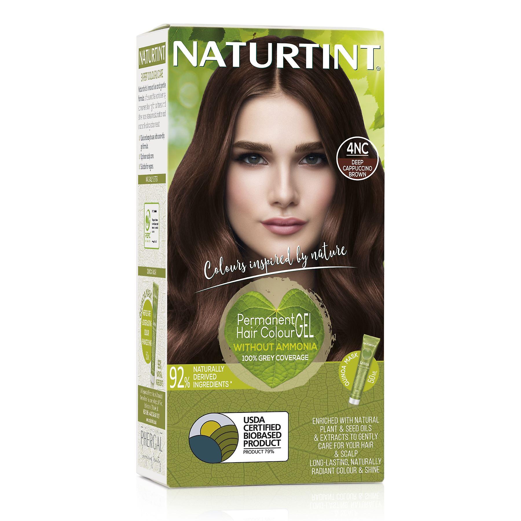Naturtint pysyvä hiusväri 4NC syvä cappuccino ruskea - 170ml