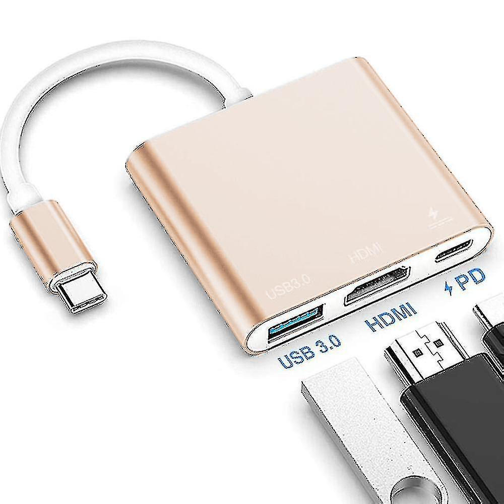 Type C Adapter, Usb 3.1 Hub (usb-c Thunderbolt 3 Port Compatible) To Usb 3.0 Hdmi