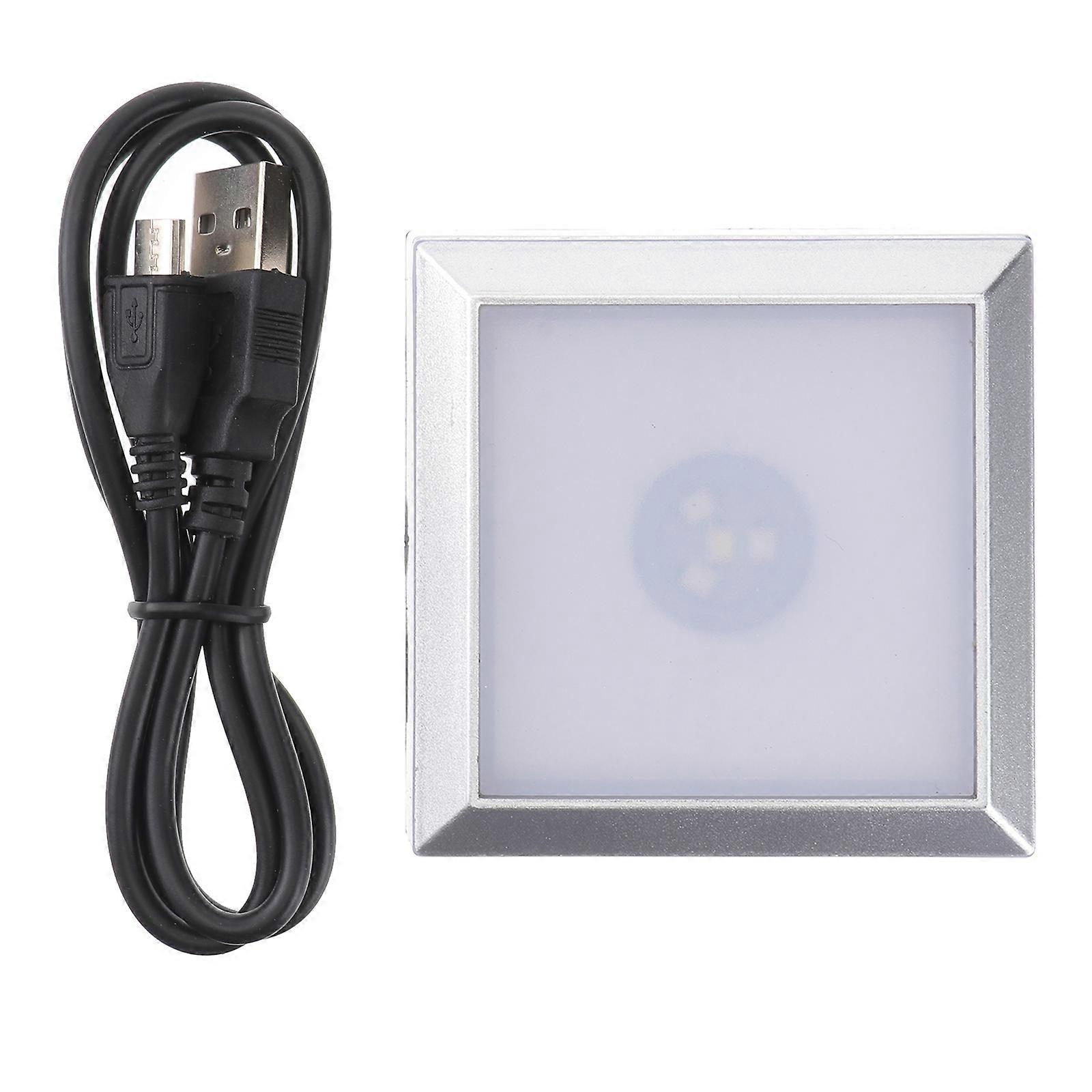 LED Light Base Display Show Stand with Sensitive Touch Switch Colorful Lights Square Crystal Stand