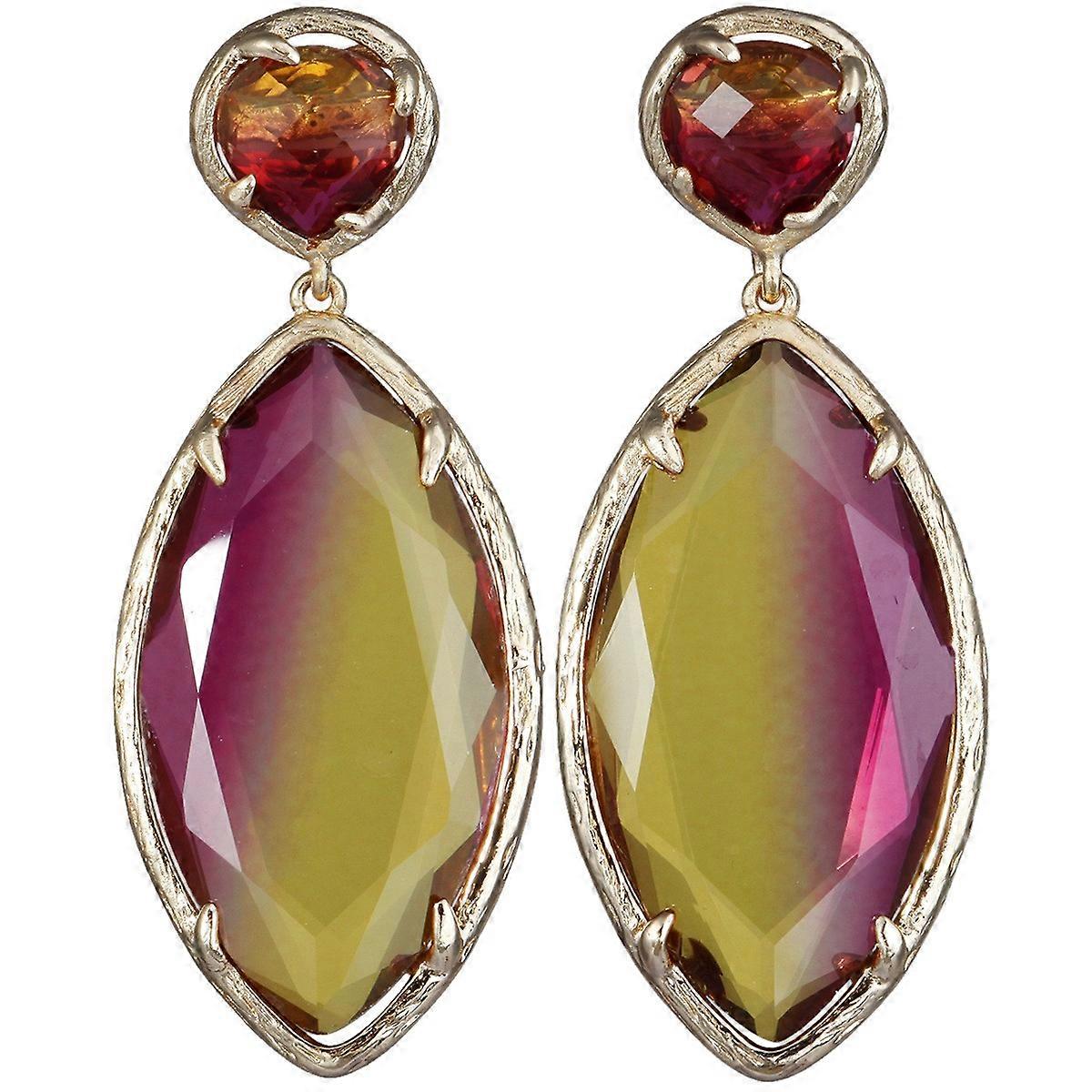 Earrings-Lavender Yellow Gradient Glam-Personalized Chic