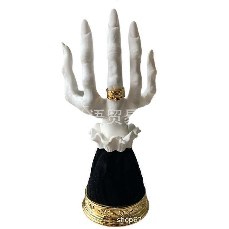 Halloween Candlestick Witch Hands Pedestal Bowl