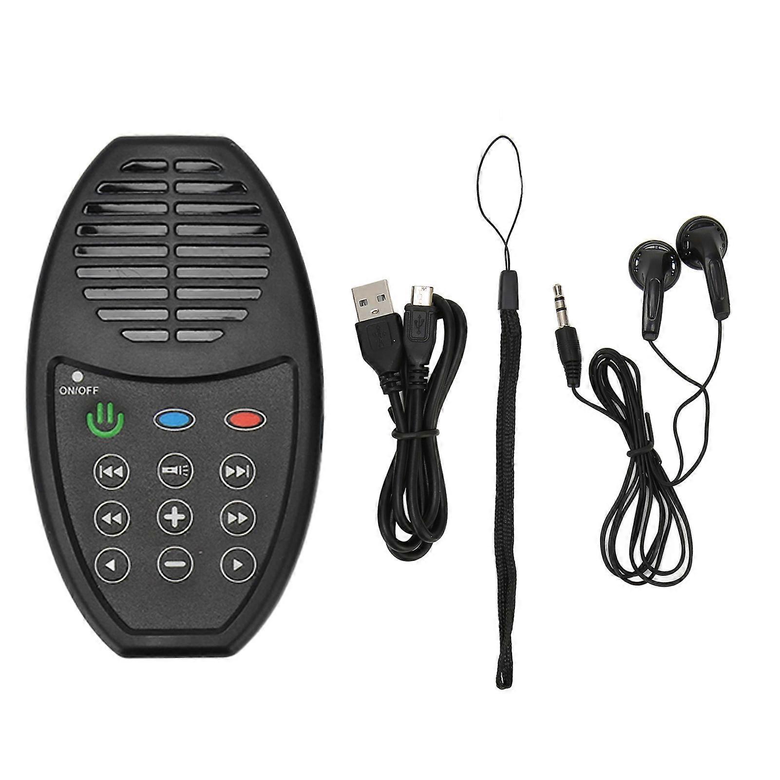 مشغل الكتاب المقدس شحن الطاقة الشمسية 4G سعة قارئ الكتاب المقدس الإلكتروني المحمول مع ضوء LED لمستمع الكتاب المقدس الإسباني الأسود