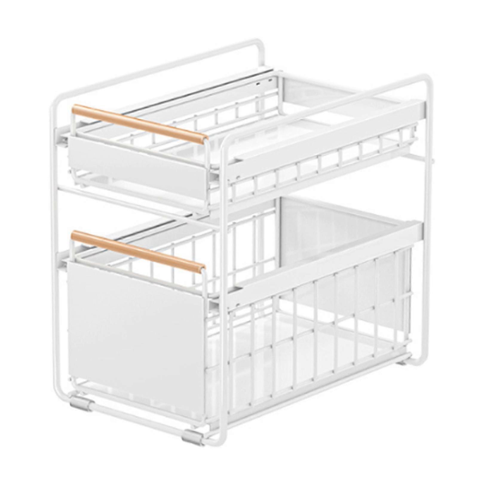 Organizer pod zlewem Szafka rack Organizer łazienkowy ze stali węglowej L biały