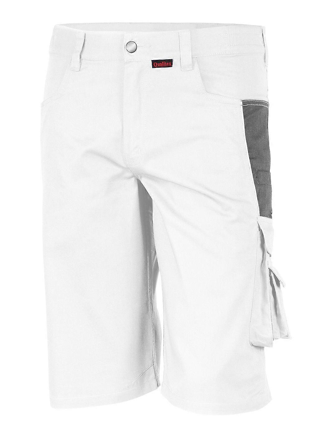 Qualitex Shorts 61936tc_wei ß/grey - durable PROfessionals shorts made of fibre-reinforced fabric