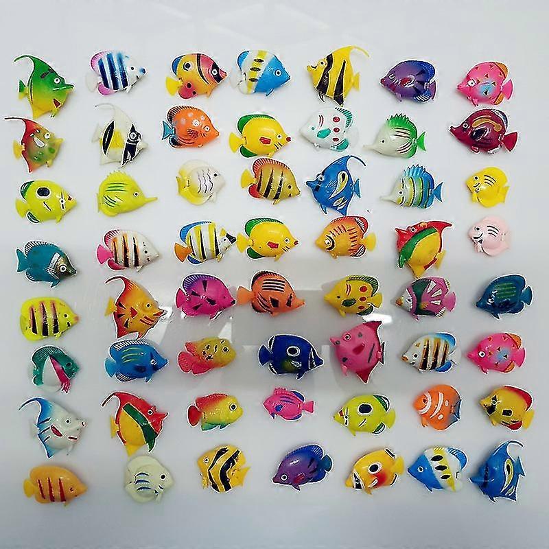 20 Pcs Artificial Moving Fish Plastic Floating Fishes High Simula