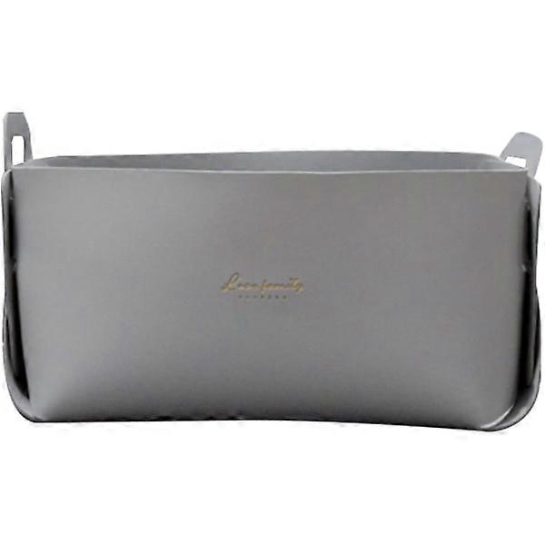 Leatherette storage basket with handle, 14 * 26 * 12.5 cm makeup