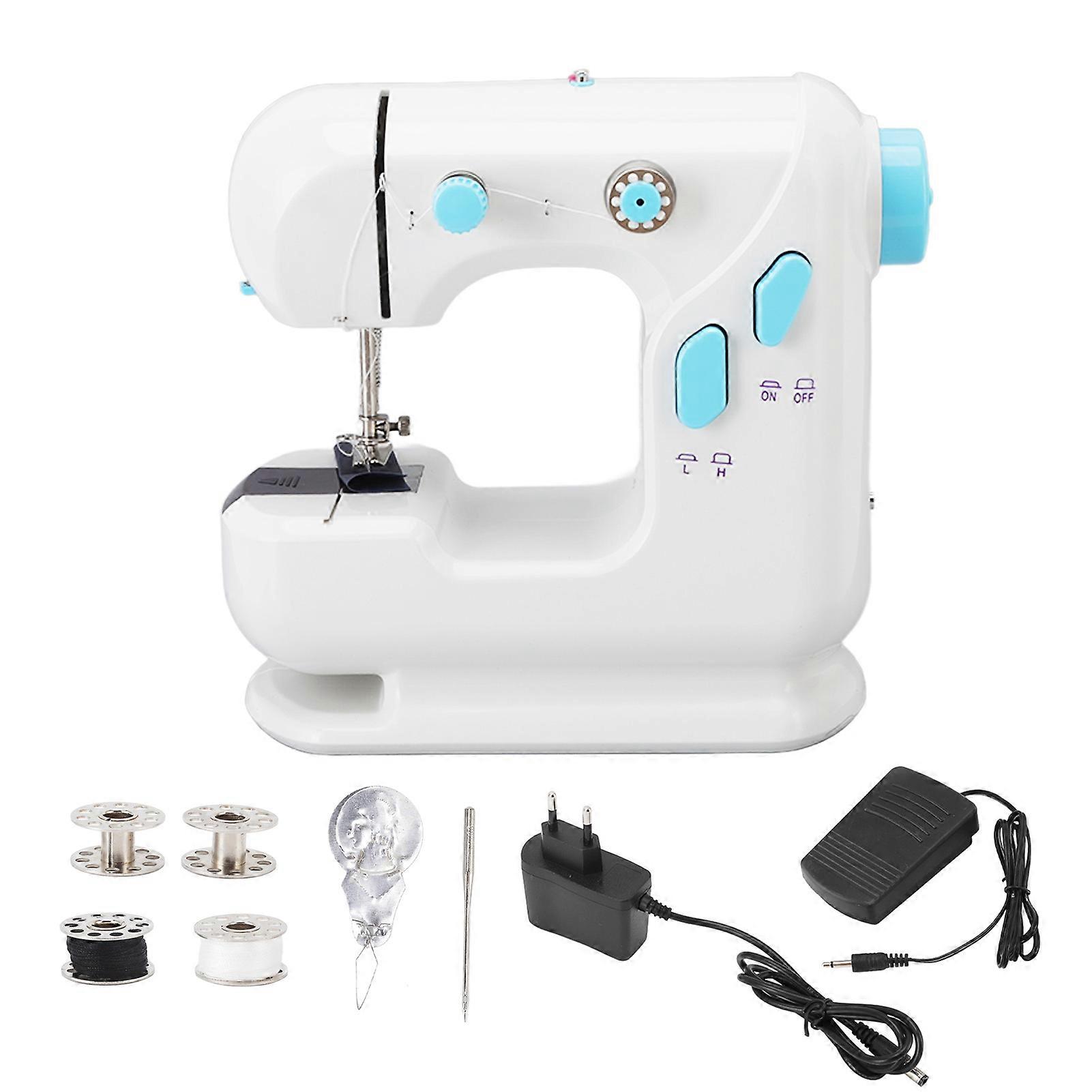 Electric Mini Sewing Machine Portable 2 Switch Control Modes Small Household Sewing Machine with Lighting 110220V