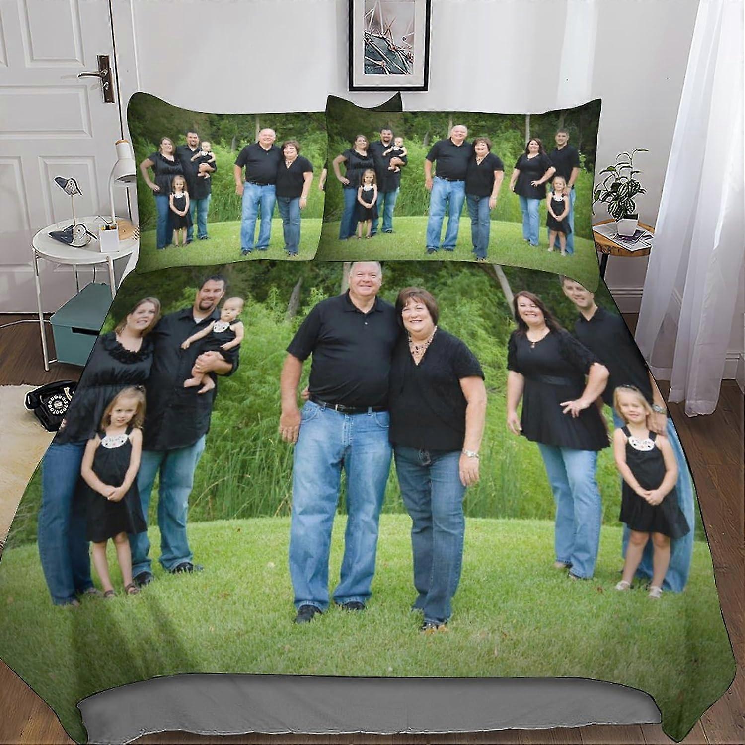 تخصيص صور الزوجين طباعة غطاء لحاف مجموعة فراش الأطفال غطاء لحاف وغطاء وسادة فراش للأطفال غطاء لحاف فتى فتاة 135 * 200 